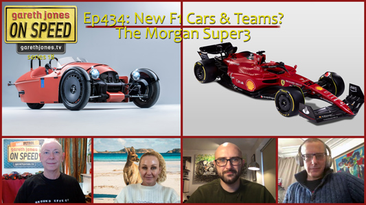 Morgan, Gareth, Sarah, F1-75 Alex & Zog