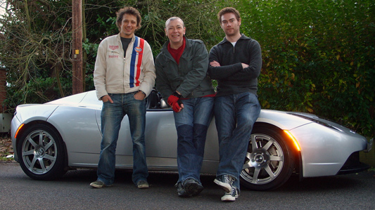 Zog , Gareth & Richard and a rather cool electric car